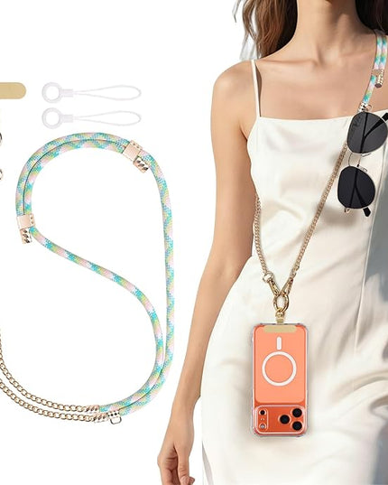 Phone Lanyard Crossbody, Adjustable Cell Phone Lanyard Neck Strap for All Phones, Universal Skin Friendly Phone Strap Crossbody for Women and Men