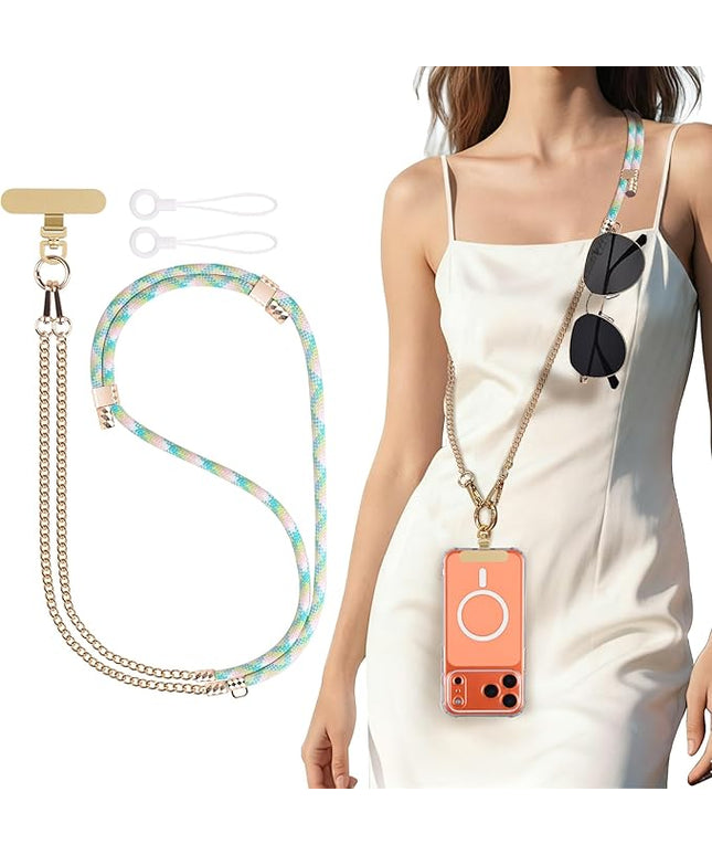 Phone Lanyard Crossbody, Adjustable Cell Phone Lanyard Neck Strap for All Phones, Universal Skin Friendly Phone Strap Crossbody for Women and Men