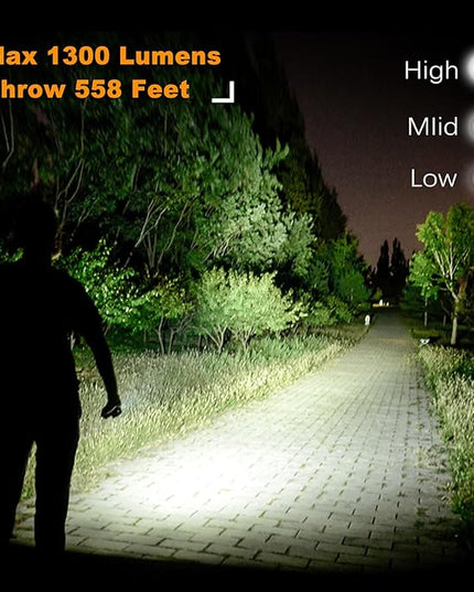 VTIGER T1A Mini Pocket EDC Flashlight with Clip,1300 Lumen Compact AA Rechargeable LED Little Flashlights, Super Bright Tail Switch Small Flash Light with Magnet for Camping,Hiking,Outdoor,Emergency