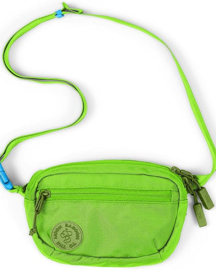Baboon to the Moon Fanny Pack Mini 1.5L Compact Waist Bag Water Repellent Crossbody Belt Bag Lightweight Travel Everyday Bag for Men Women, Lime Breeze