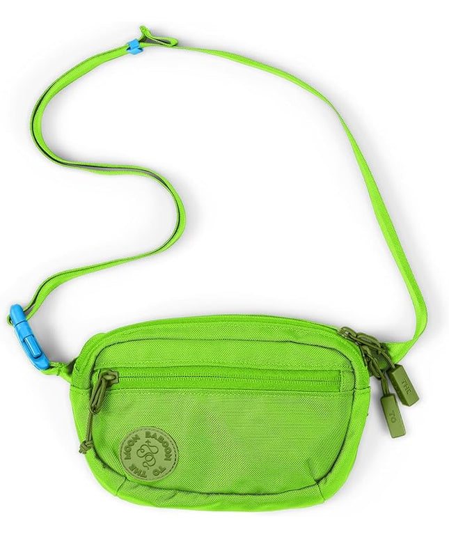 Baboon to the Moon Fanny Pack Mini 1.5L Compact Waist Bag Water Repellent Crossbody Belt Bag Lightweight Travel Everyday Bag for Men Women, Lime Breeze