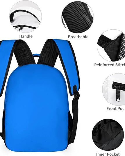 Fashion Electric Blue Backpack Lightweight Large Capacity Laptop Daybag for Travel Work