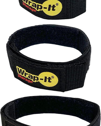 Quick-Straps by Wrap-It Storage - Assorted 20-Pack Black - Hook and Loop Hose and Cable Organizers
