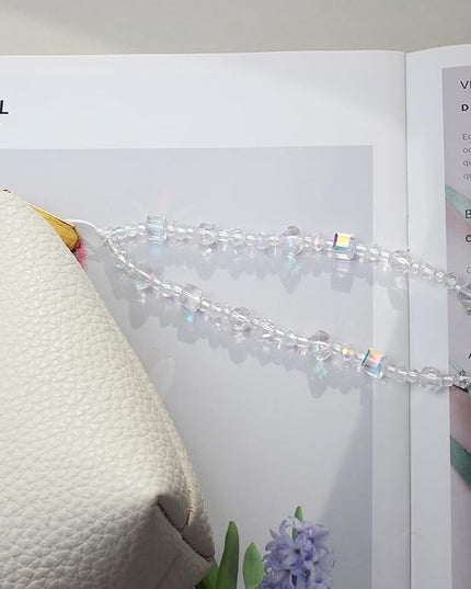 Beaded Camera Wrist Strap, Cute Phone Charms Strap, Pearl Bracelet Wrist Strap, Phone Keychain Decoration for Wallet