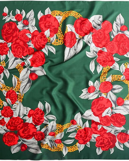 Headscarf Large Square Scarf 35" Fashion Scarves Silk Feeling Hair Wrapping Scarfs Hairscarf BA16
