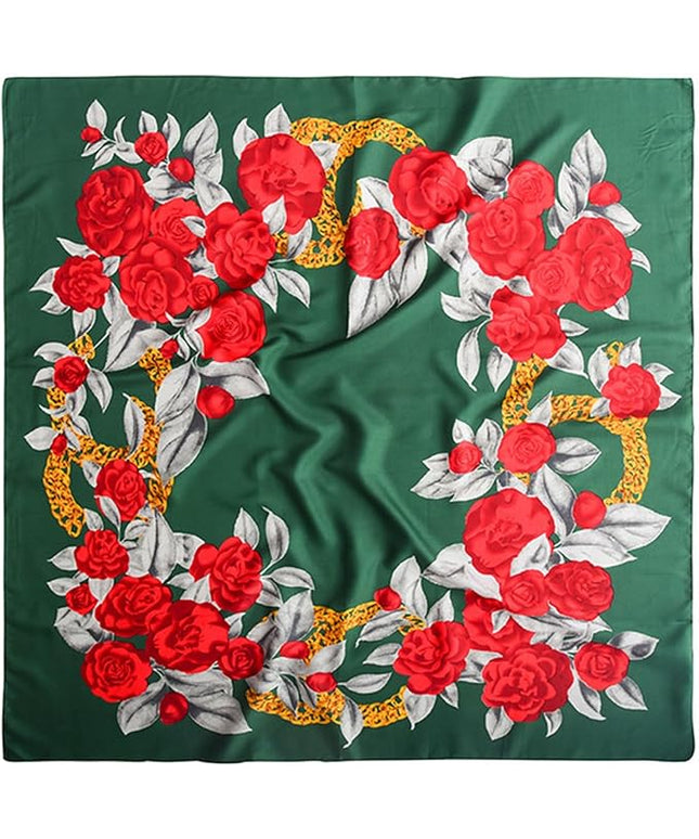 Headscarf Large Square Scarf 35" Fashion Scarves Silk Feeling Hair Wrapping Scarfs Hairscarf BA16