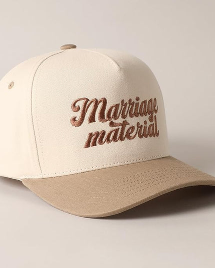 MIRMARU Two-Tone Vintage Canvas Trucker Hats for Men & Women, Adjustable Size Baseball Caps with Trendy Embroidered Design