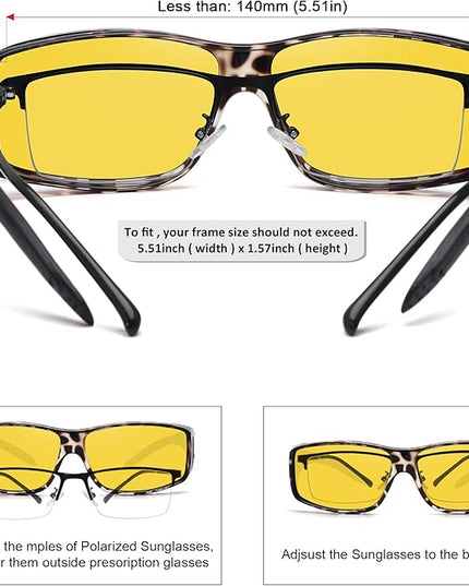 MEETSUN Fit Over Glasses Sunglasses for Men Women,Wrap Around Sunglasses Polarized UV400 Protection