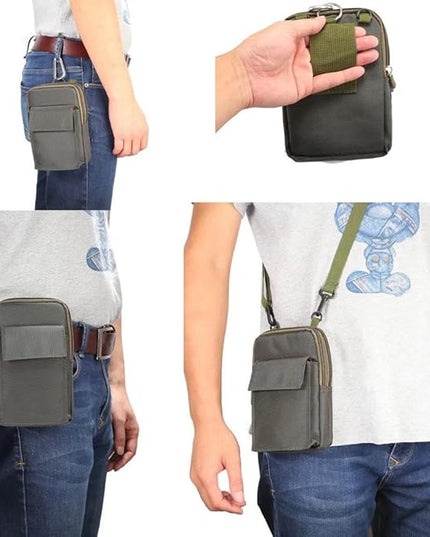Universal Crossbody Cellphone Purse Waist Pack Bag for Outdoor Sports Moblie Phone Carrying Cases Shoulder Belt Bag Pouch for iPhone X 8/8 Plus Samsung Galaxy Phones Under 6.4'' from WaitingU