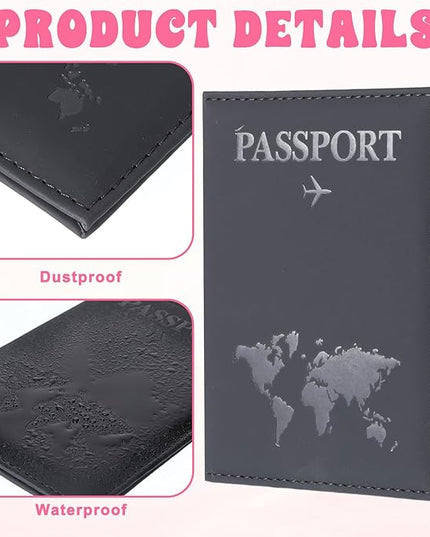 3 Pack Passport Covers, Passport Holder for Travel Passports Wallet Cover Case for Women Passports Book Holders for Women and Men Travel Must Haves Accessories