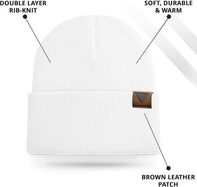Urban Effort Beanie for Men Women – Warm Acrylic Unisex Knit Winter Hats for Men, Soft Stretch Fit, Classic Streetwear Style