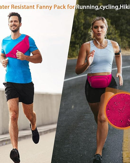 Large Fanny Pack for Women Men - Syican Waist bag with 3-Zipper Pockets, Gifts for Enjoy Sports Traveling Workout Casual Hands-Free crossbody bags Fits MAX 7.9'' iPad & 6.6'' Phone