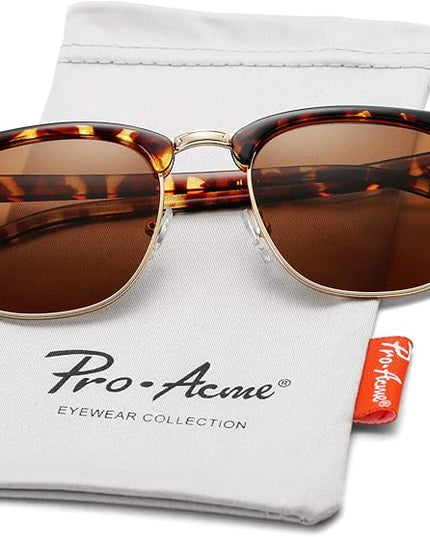 Pro Acme Semi-Rimless Polarized Sunglasses UV 400 Protection for Women Men