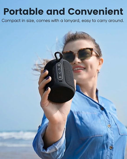 Bluetooth Speaker Wireless,IP67 Waterproof & Dustproof Portable Speaker with Lights,15W Loud Stereo Sound, 2500mAh Battery All Day Playtime, TWS Pairing, BT5.3, Home/Party/Outdoor/Beach (Black)
