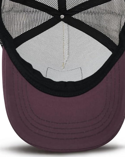 Animal Trucker Hats Leather Pattern Adjustable Snapback Mesh Animal Baseball Cap for Men