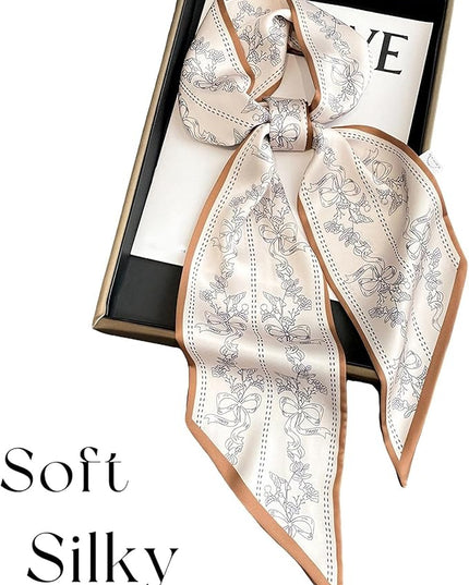 Dailyacc Hair Scarf for Women Fashion Silky Satin Headscarf Wrap Breathable Lightweight Neck Scarves For Handbag