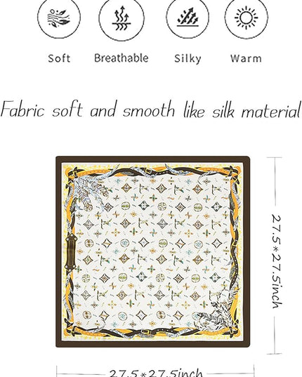 Satin Bandanas Head Scarf For Women Hair Scarves Accessories Lightweight Fashion Wrap Neck Silk Sleeping Headscarf