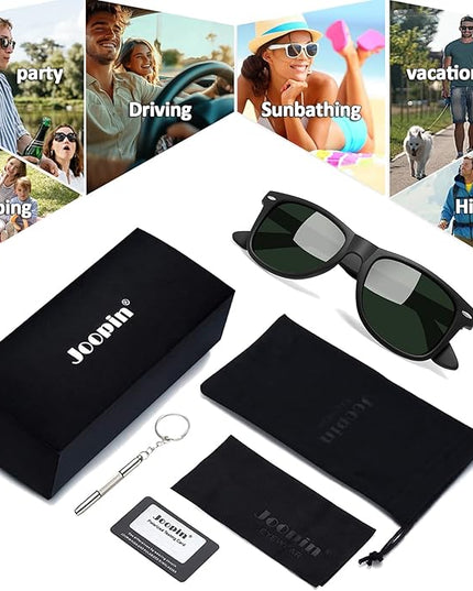 Joopin Square Sunglasses Polarized UV Protection Trendy Designer Sun Glasses Men Women