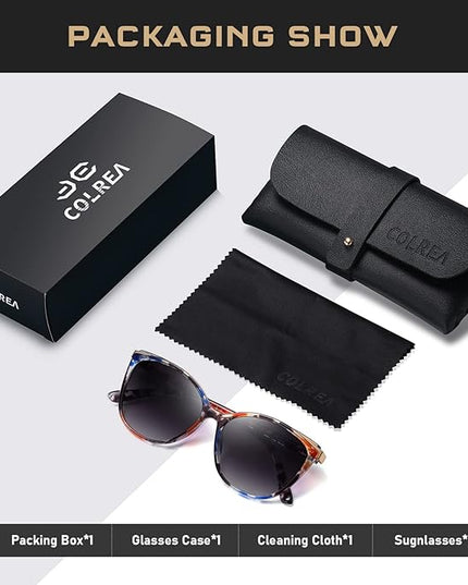 Trendy Cat Eye Sunglasses for Women Fashion Cateye UV400 Protection Glasses CL22017