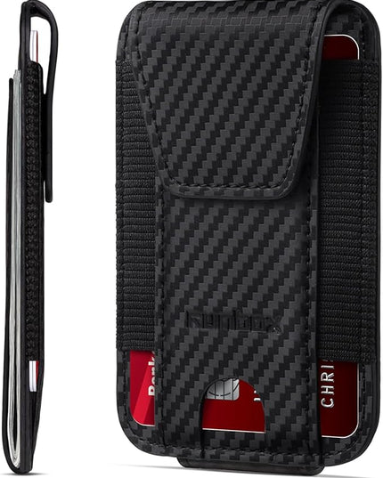 RUNBOX Slim Wallet for Men Front Pocket wallet with Magnetic Money Clip Minimalist Leather RFID Blocking wallet