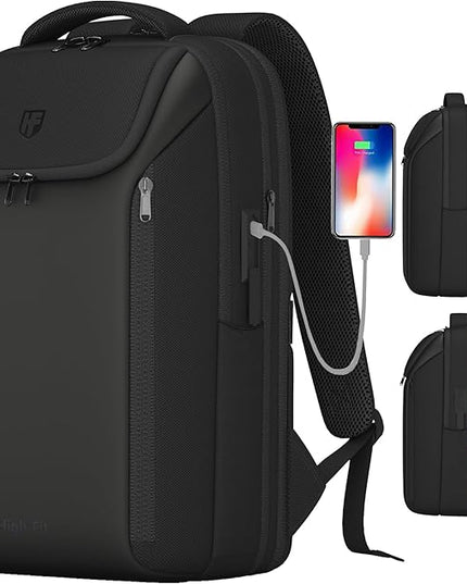 Expandable Laptop Backpack, Business Travel Backpack,TSA-Flight Approved Backpack with USB Charging Port fit 17.3 Inch Laptop for Men