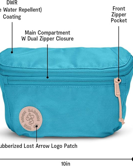 Baboon to the Moon Fanny Pack - Trendy, Compact, Water-Repellent Waist Bag in Multiple Colors and Sizes for Men and Women (Bluebell, Full Size (3L))