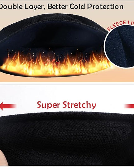 Lvaiz Mens Winter Beanie Hat Warm Fleece Lined Skull Cap for Men Reversible Women Windproof Watch Hat Knit Warm Unisex Beanie