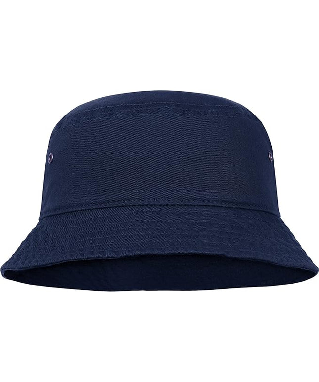 Falari Men Women Unisex Cotton Bucket Hat 100% Cotton Packable for Travel Fishing Hunting Summer Camp
