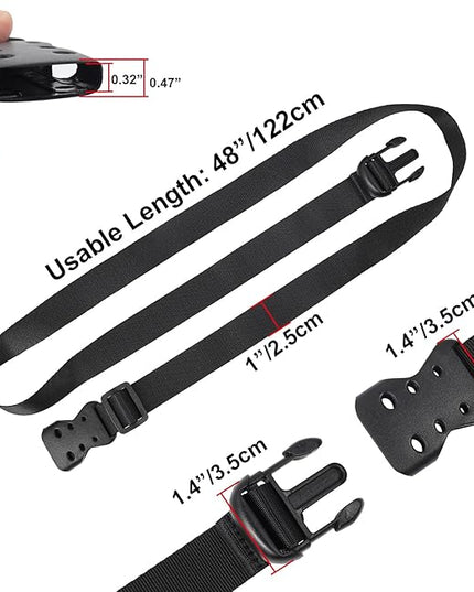 Ayaport Utility Straps with Buckle 48" Quick-Release Adjustable Nylon Straps Black 4 Pack