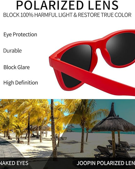 Joopin Square Sunglasses Polarized UV Protection Trendy Designer Sun Glasses Men Women