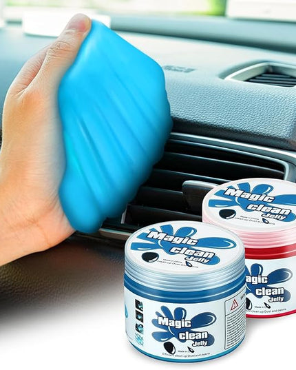 DNA MOTORING 2 Pack Car Cleaning Gels Auto Detailing Tools Cleaning Putty Car Interior Cleaner, Car Jelly Cleaner, Keyboard Cleaner, Car Cleaning Supplies Car Gifts for Men Women,Blue+Red, TOOLS-00147