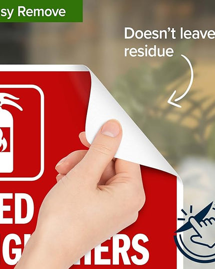 Used Fire Extinguishers Here Sign, 10x7 Inches, 4 Mil Vinyl Decal Stickers Weather Resistant, Made in USA by My Sign Center