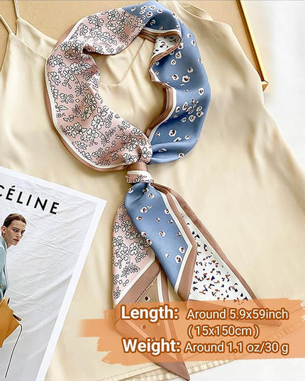 Dailyacc Hair Scarf for Women Fashion Silky Satin Headscarf Wrap Breathable Lightweight Neck Scarves For Handbag