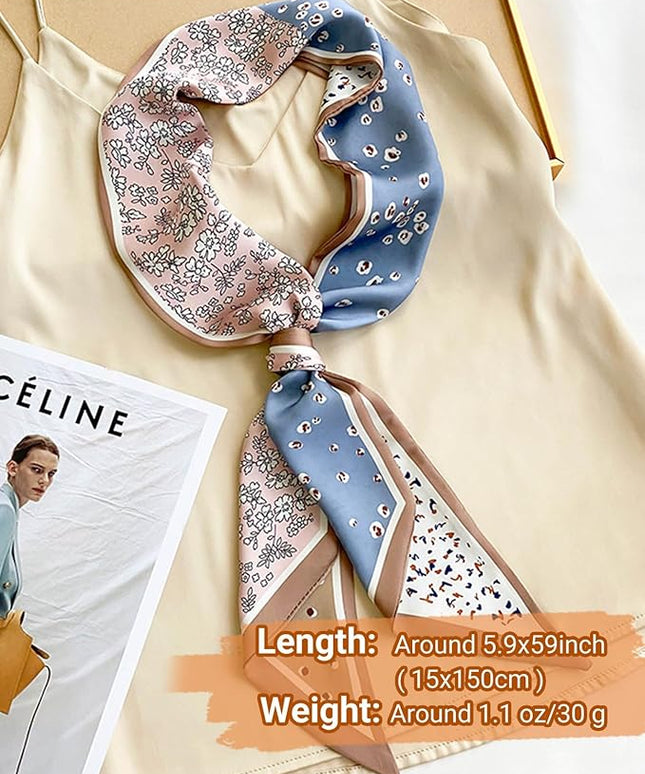 Dailyacc Hair Scarf for Women Fashion Silky Satin Headscarf Wrap Breathable Lightweight Neck Scarves For Handbag