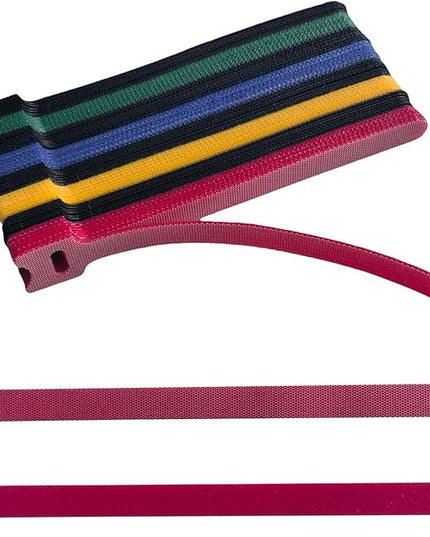8 Inches Multi-Colour Reusable Cable Ties Cord Straps Multi-Purpose Wire Ties Cord Wrap Hook and Loop Organizer Cable Management,Adjustable Cord Ties for Organizing Home,Office,Data Centers,56 PCS