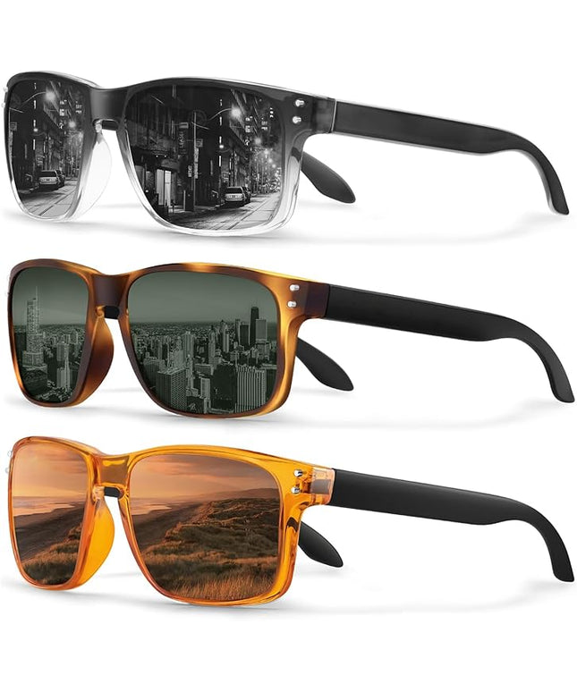 KUGUAOK Polarized Square Sunglasses For Men and Women Matte Finish Sun Glasses UV Protection Glasses