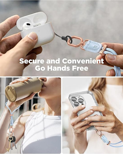 SURPHY Phone Wrist Strap, Keychain Wristlet, Phone Strap Charm with Tether Tab, Cellphone Lanyard Wrist, Key Chain for Women