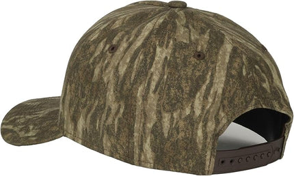 Mossy Oak New Bottomland Camo Baseball Cap – Low Profile Structured Hunting Hat, Pre-Curved Visor, Adjustable Snapback, One Size