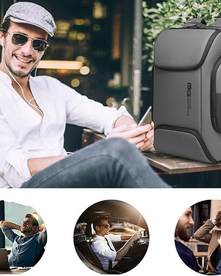 BANGE Business Laptop Smart backpack Can Hold 15.6 Inch Laptop Commute Backpack Carry on bag for men and women (Grey)