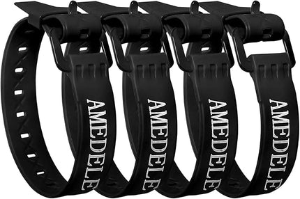 4 Pack Lashing Straps with Buckles,Adjustable Utility Tension Straps,Simple Tie-Downs Straps for Securing Bike Moto Luggage,Garden Hoses,Skis,Wires and Cables,Black,22"