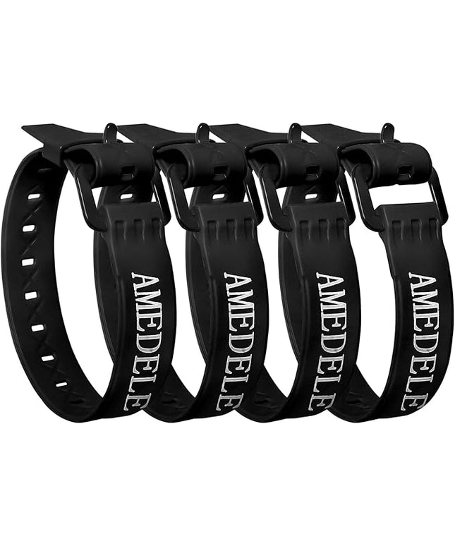 4 Pack Lashing Straps with Buckles,Adjustable Utility Tension Straps,Simple Tie-Downs Straps for Securing Bike Moto Luggage,Garden Hoses,Skis,Wires and Cables,Black,22"