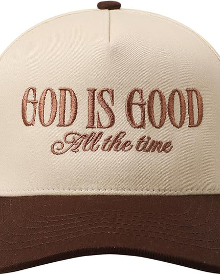 MIRMARU Two-Tone Vintage Canvas Trucker Hats for Men & Women, Adjustable Size Baseball Caps with Trendy Embroidered Design