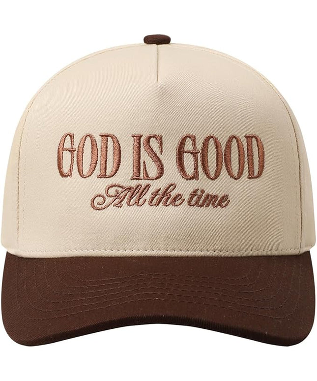 MIRMARU Two-Tone Vintage Canvas Trucker Hats for Men & Women, Adjustable Size Baseball Caps with Trendy Embroidered Design