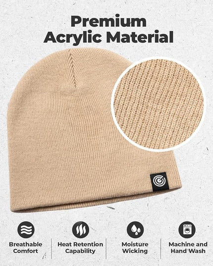 Original Beanie Cap - Soft Knit Beanie Hat - Warm and Durable