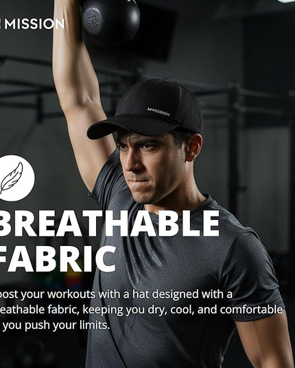 MISSION Cooling UPF Performance Hat - Unisex One Size Cap for Workouts, Golf & Running - Sweat & Water Activated Technology