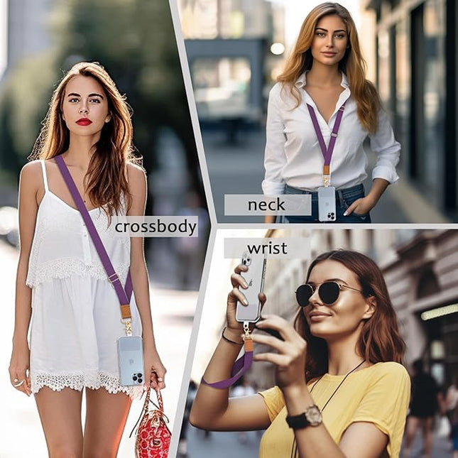 Phone Lanyard Crossbody Strap, Cell Phone Lanyards for around the Neck Wristlet Wrist Strap Solid Color Adjustable for Keys Case Accessories Travel Essentials