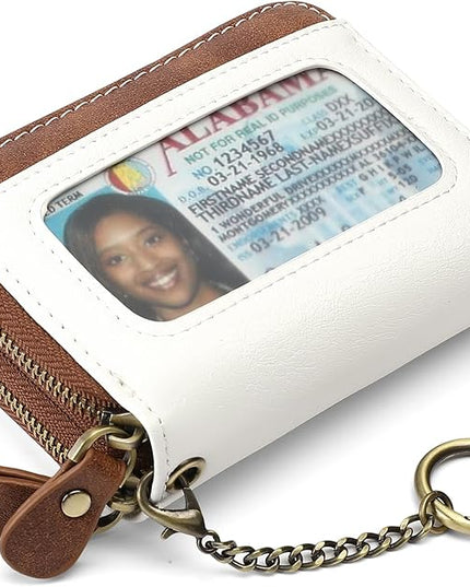 GOIACII Small Genuine Leather Wallet for Women, RFID Blocking Credit Card Holder Wallet
