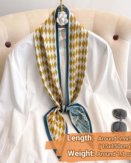 Dailyacc Hair Scarf for Women Fashion Silky Satin Headscarf Wrap Breathable Lightweight Neck Scarves For Handbag