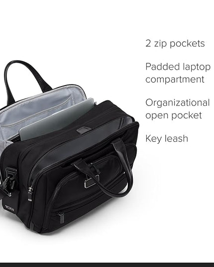 TUMI - Alpha Medium 15" Expansion Laptop Briefcase - Professional Briefcase for Commute or Travel - Padded Compartment Fits up to 15" Screen - Black