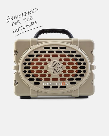 Turtlebox Original Gen 3: Portable Outdoor Bluetooth Speaker – Ultra-Loud (120dB), Waterproof (IP67), Rugged, Impact-Resistant, 3-Day Battery | Party Mode: Unlimited Pairing Stereo, Tan/Dark Green
